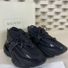 Safa black panelled neoprene sneakers